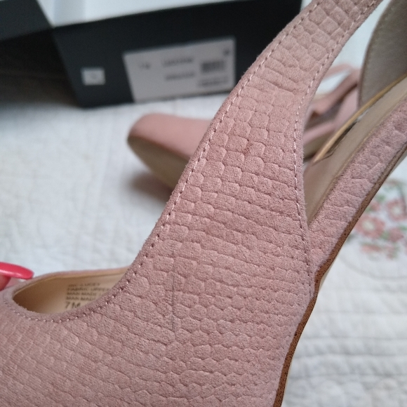 INC International Concepts Lucey Leather Pink Platform Heel - Picture 9 of 11